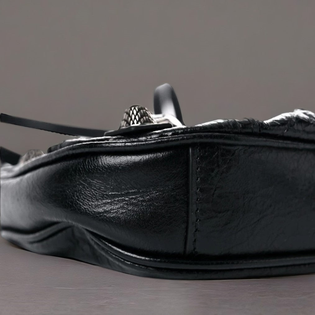 Agneau Arena Le Cagole Mini Purse With Chain Black