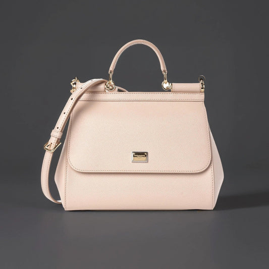 Dauphine Calfskin Medium Miss Sicily Satchel Rosa Carne