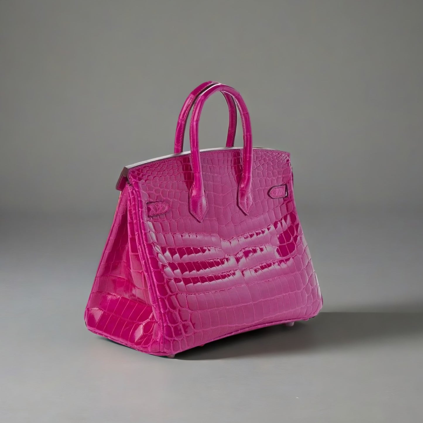 Shiny Niloticus Crocodile Birkin 25 Rose Scheherazade