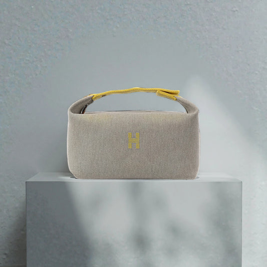 Canvas Large Bride-A-Brac Pouch Jaune Citron
