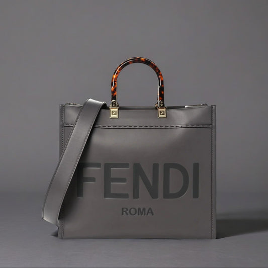 Vitello King Plexiglass Medium Fendi Sunshine Shopper Tote Moon