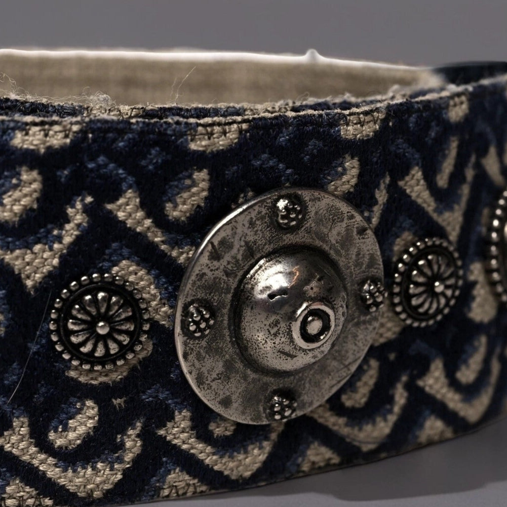 Oblique Studded Shoulder Strap Blue