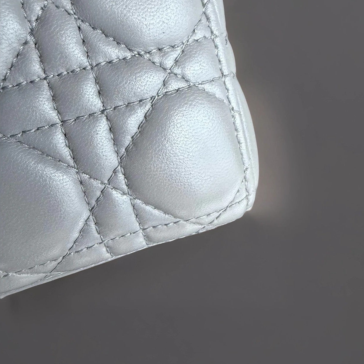 Lambskin Cannage Small My ABCDior Lady Dior Grey