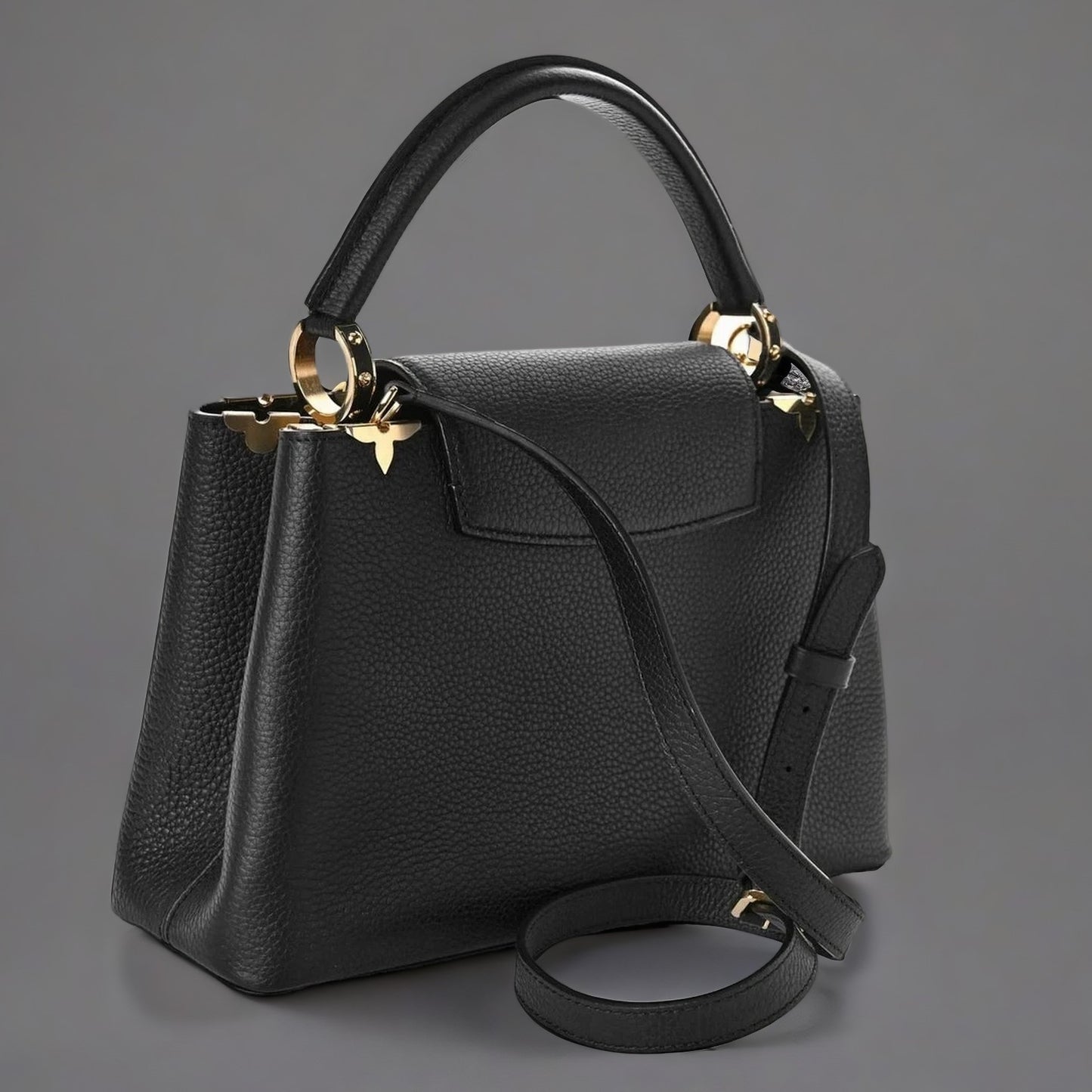 Taurillon Embellished Flower Crown Capucines MM Black