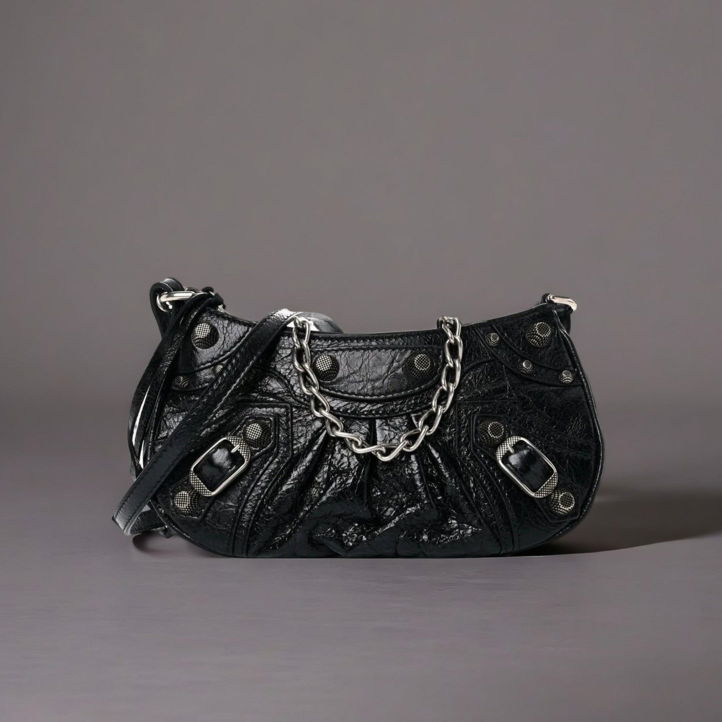 Agneau Arena Le Cagole Mini Purse With Chain Black