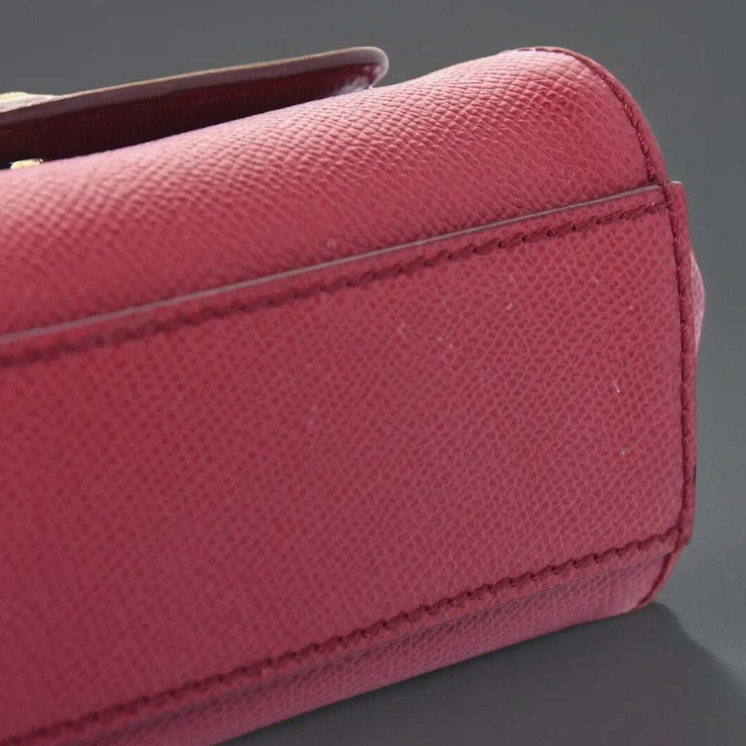 DOLCE & GABBANA Dauphine Micro Miss Sicily Satchel Dark Red