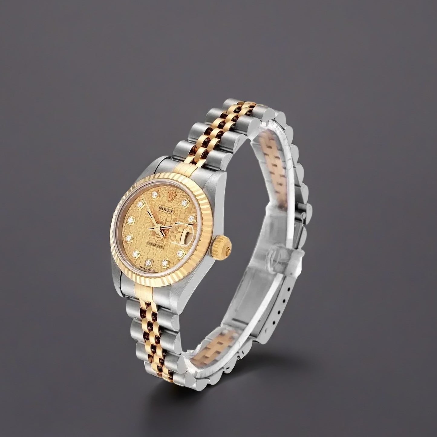 Rolex Datejust 26mm Steel Yellow Gold Anniversary Diamond Dial Watch