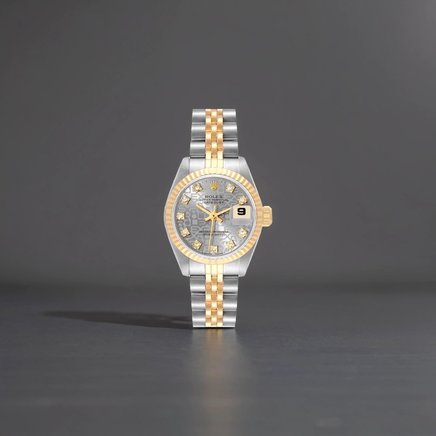 Rolex Datejust 26 Steel Yellow Gold Silver Computer Diamond Dial  Watch