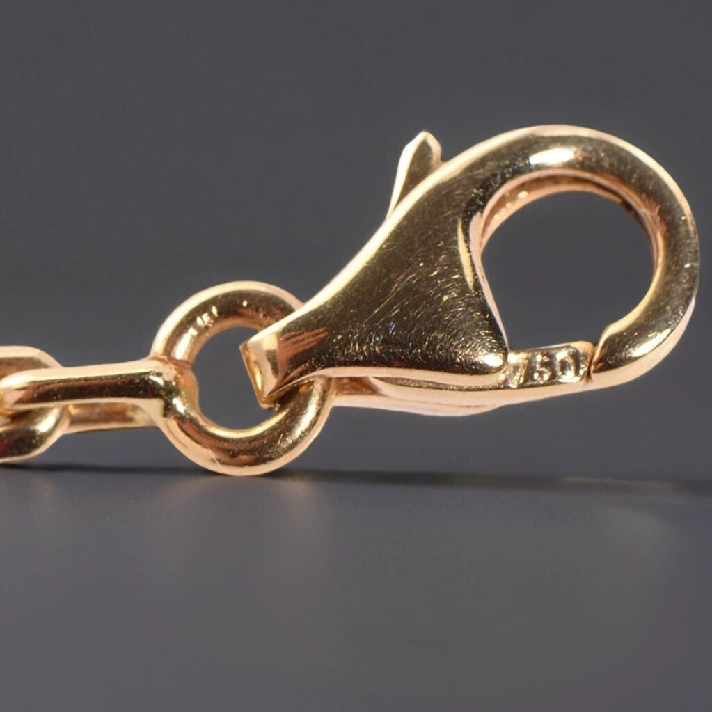 18K Yellow Gold Malachite 5 Motifs Vintage Alhambra Bracelet