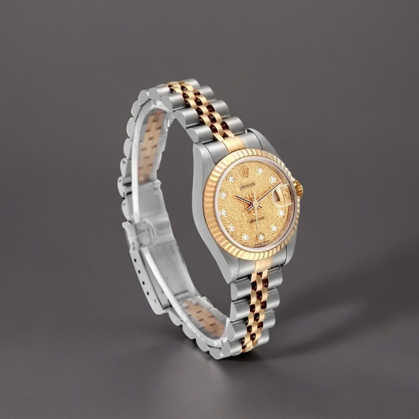 Rolex Datejust 26mm Steel Yellow Gold Anniversary Diamond Dial Watch