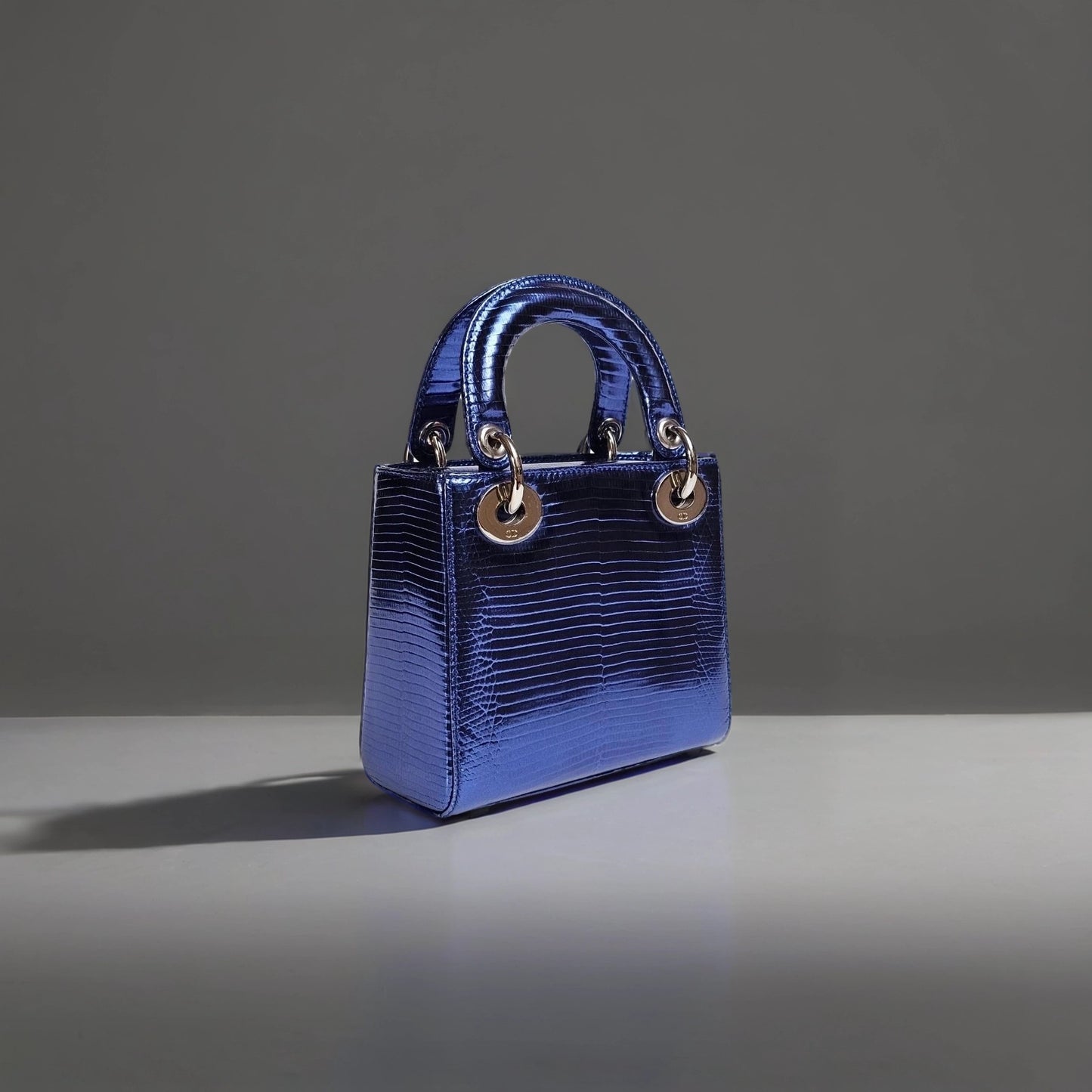 Metallic Mini Lizard Lady Dior Bag
