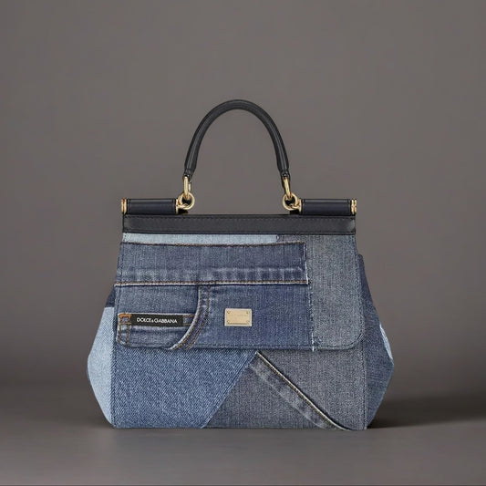 Sicily Small denim shoulder bag
