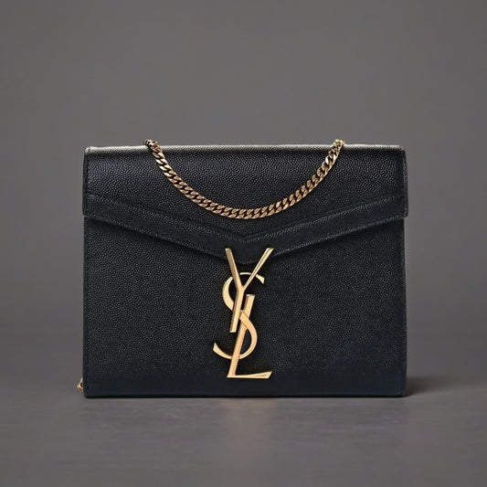 Grain De Poudre Monogram Cassandra Chain Wallet Black