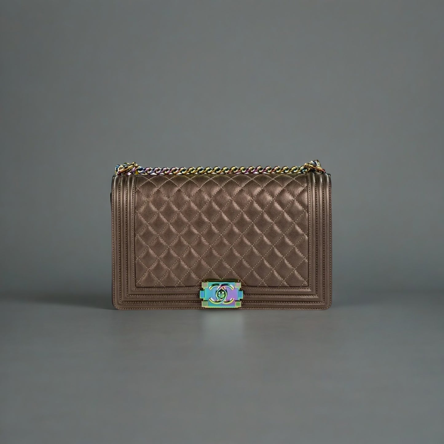 Paris-Seoul Iridescent Large Boy Bag