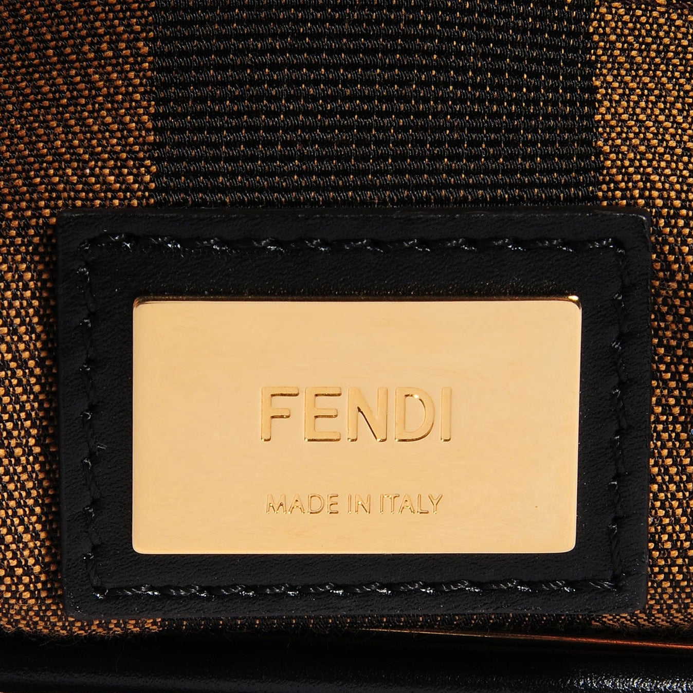 Calfskin Pequin Medium Peekaboo Iconic Satchel Black